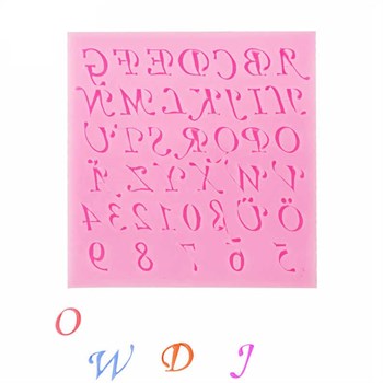 Силиконовый молд Буквы и Цифры (Английские) - фото 10600